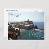 Sicht auf den Vernazza Postkarte (Vorne/Hinten)