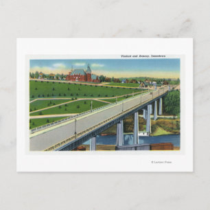 Sicht auf den Viadukt und das Außen des Arsenals Postkarte