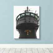 Sicht auf den vorderen Teil der Aufbaustruktur Leinwanddruck (Insitu (Holzboden))