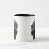 Sicht auf den vorderen Teil der Aufbaustruktur Tasse (Zentrum)