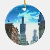 Sicht auf den Willis Tower Keramik Ornament (Vorne)