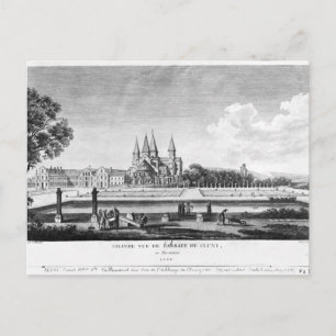 Sicht auf die Abtei von Cluny Postkarte