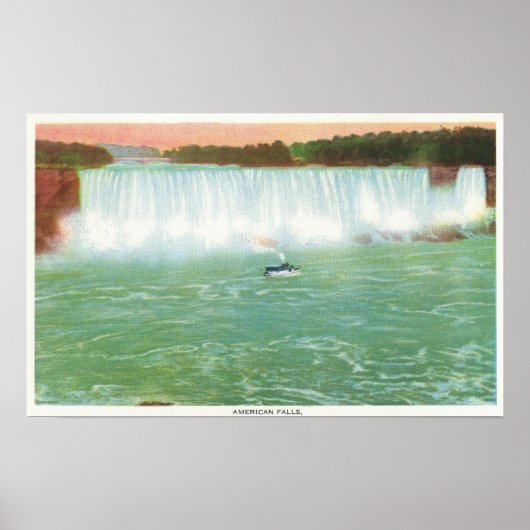 Sicht auf die amerikanischen Fälle Poster (Vorne)