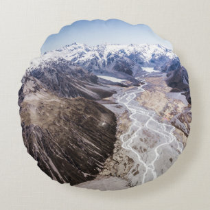 SICHT AUF DIE BERGE RUNDES KISSEN