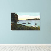 Sicht auf die Boote in den Pfeilen Leinwanddruck (Insitu (Holzboden))