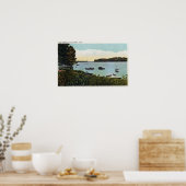 Sicht auf die Boote in den Pfeilen Poster (Küche)