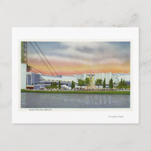 Sicht auf die Electrical Group, 1934 World's Postkarte