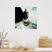 Sicht auf die Erd- und Raumfähre Atlantis Payload Poster (Küche)