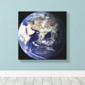 Sicht auf die Erde aus dem Weltall Leinwanddruck (Insitu (Holzboden))