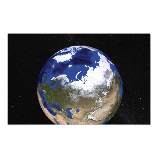 Sicht auf die Erde mit dem arktischen Raum Fotodruck (Vorne)