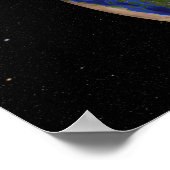 Sicht auf die Erde mit dem arktischen Raum Poster (Ecke)