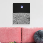 Sicht auf die Erde vom Mond Leinwanddruck (Insitu (Wohnzimmer))