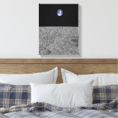 Sicht auf die Erde vom Mond Leinwanddruck (Insitu (Schlafzimmer))