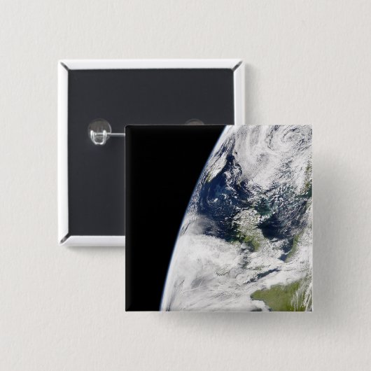 Sicht auf die Erde vom Weltraum Button (Vorne & Hinten)