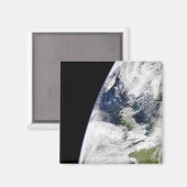 Sicht auf die Erde vom Weltraum Magnet (Vorderseite/Rückseite)