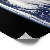 Sicht auf die Erde vom Weltraum Poster (Ecke)