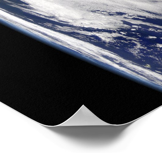 Sicht auf die Erde vom Weltraum Poster (Ecke)