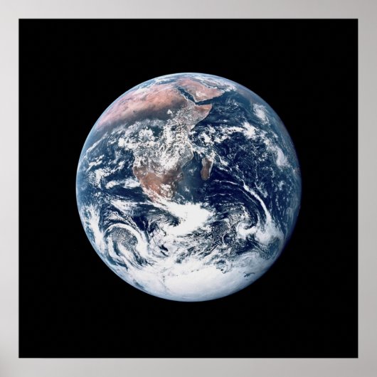 Sicht auf die Erde von Apollo 17 Poster (Vorne)