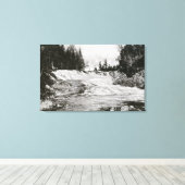 Sicht auf die Fälle von Kennebago Leinwanddruck (Insitu (Holzboden))