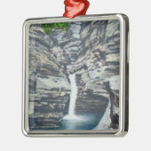 Sicht auf die Flüsterfälle Silbernes Ornament (Links)