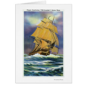 Sicht auf die frigate Verfassung, alte Ironen