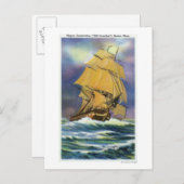 Sicht auf die frigate Verfassung, alte Ironen Postkarte (Vorne/Hinten)