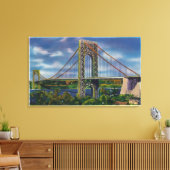 Sicht auf die George Washington Bridge Leinwanddruck (Insitu (Wohnzimmer))