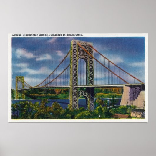 Sicht auf die George Washington Bridge Poster (Vorne)
