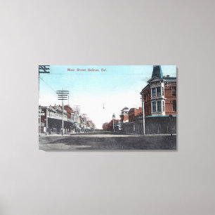 Sicht auf die Hauptstraße Salinas, CA Leinwanddruck