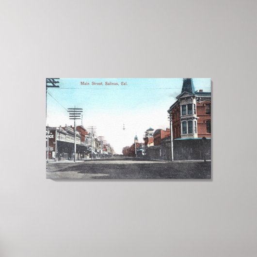 Sicht auf die Hauptstraße Salinas, CA Leinwanddruck (Vorderseite)