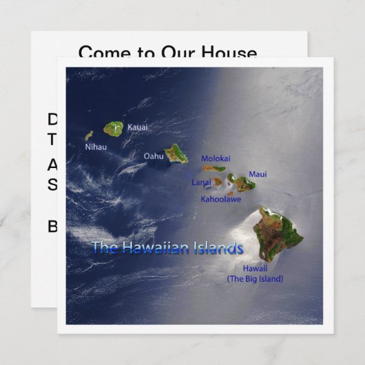 Sicht auf die Hawaiianischen Inseln Einladung (Vorne/Hinten)