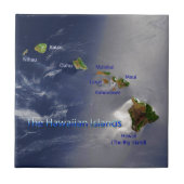 Sicht auf die Hawaiianischen Inseln Fliese (Vorderseite)
