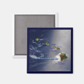 Sicht auf die Hawaiianischen Inseln Magnet (Vorderseite/Rückseite)