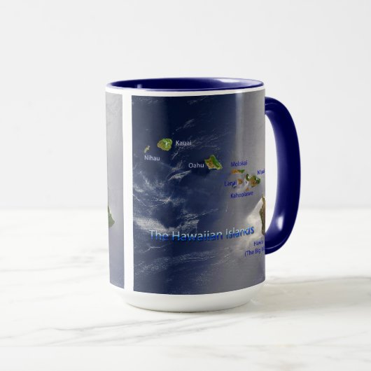 Sicht auf die Hawaiianischen Inseln Tasse (VorderseiteRechts)