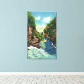 Sicht auf die Herbstcreek-Schlucht Leinwanddruck (Insitu (Holzboden))