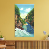 Sicht auf die Herbstcreek-Schlucht Leinwanddruck (Insitu (Wohnzimmer))