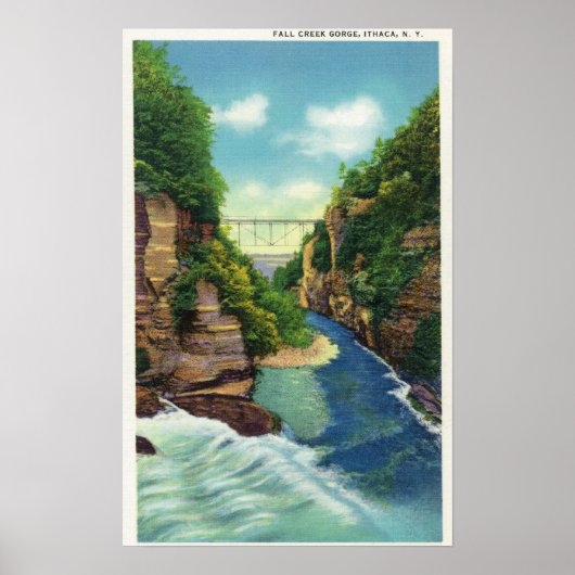 Sicht auf die Herbstcreek-Schlucht Poster (Vorne)