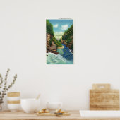 Sicht auf die Herbstcreek-Schlucht Poster (Küche)