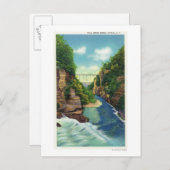 Sicht auf die Herbstcreek-Schlucht Postkarte (Vorne/Hinten)