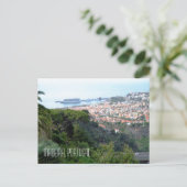 Sicht auf die Insel Funchal Madeira Portugal Postkarte (Stehend Vorderseite)