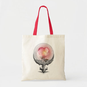 Sicht auf die Liebe für ihren Totbeutel Tragetasche