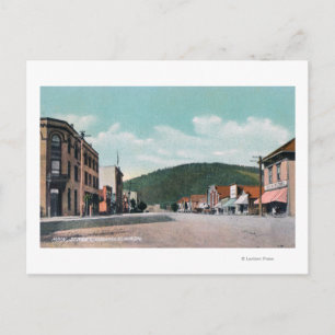 Sicht auf die Main StreetColville, WA Postkarte