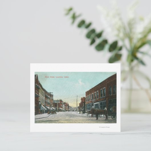 Sicht auf die Main StreetLewiston, ID Postkarte (Stehend Vorderseite)