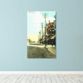 Sicht auf die Main StreetMonrovia, CA Leinwanddruck (Insitu (Holzboden))