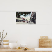 Sicht auf die Main StreetVisalia, CA Poster (Küche)