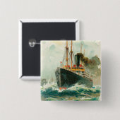 Sicht auf die Patricia auf See, Hamburg-Amerika Button (Vorne & Hinten)