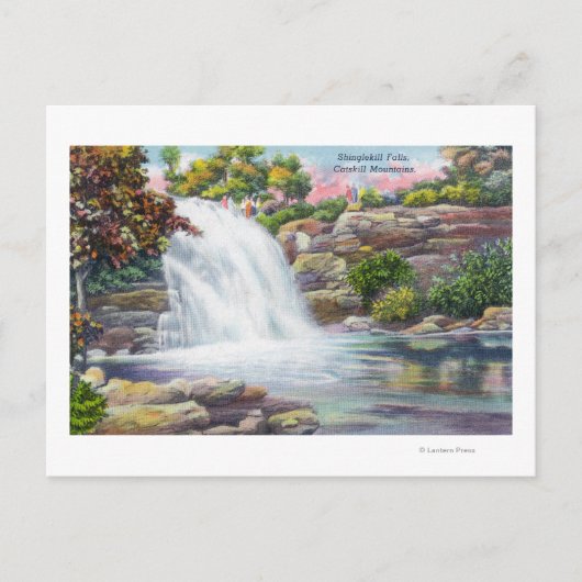 Sicht auf die Shinglekill-Fälle Postkarte (Vorderseite)