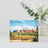Sicht auf die Skyline von Denver, Colorado Postkarte (Stehend Vorderseite)