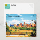 Sicht auf die Skyline von Denver, Colorado Postkarte (Vorne/Hinten)