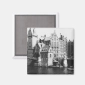 Sicht auf die Speicherstadt Hamburg, c.1910 Magnet (Vorderseite/Rückseite)